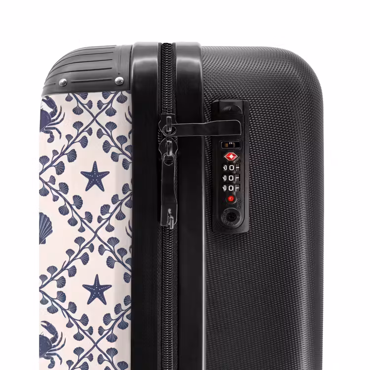 Suitcase - Sea - Crab - Starfish - Pattern - Blue — 5