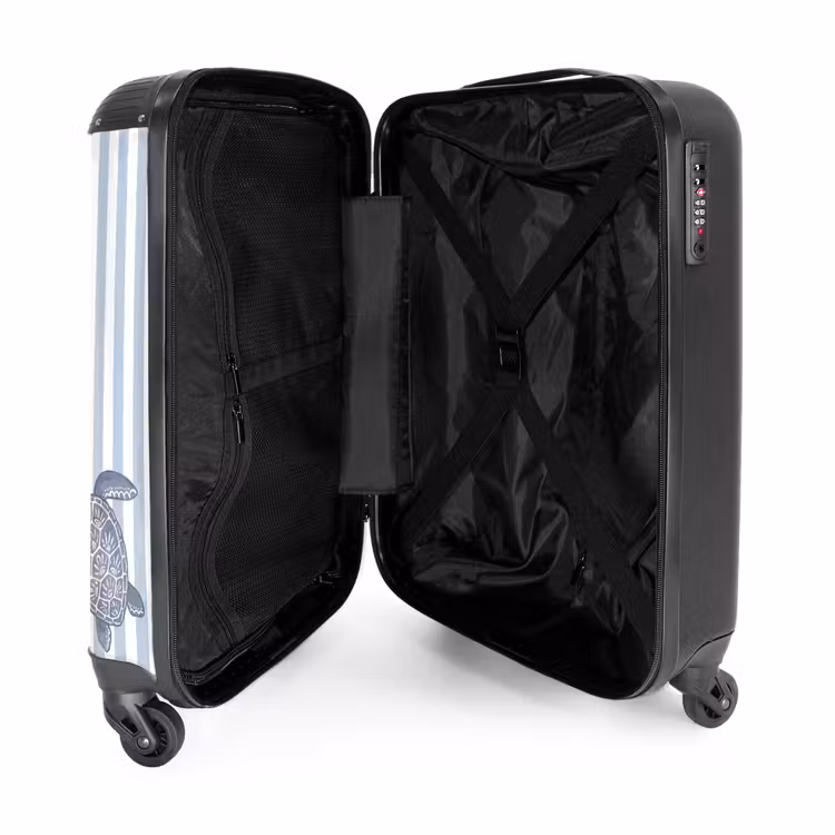 Suitcase - Shell - Ocean - Coast - Blue - Illustration — 3