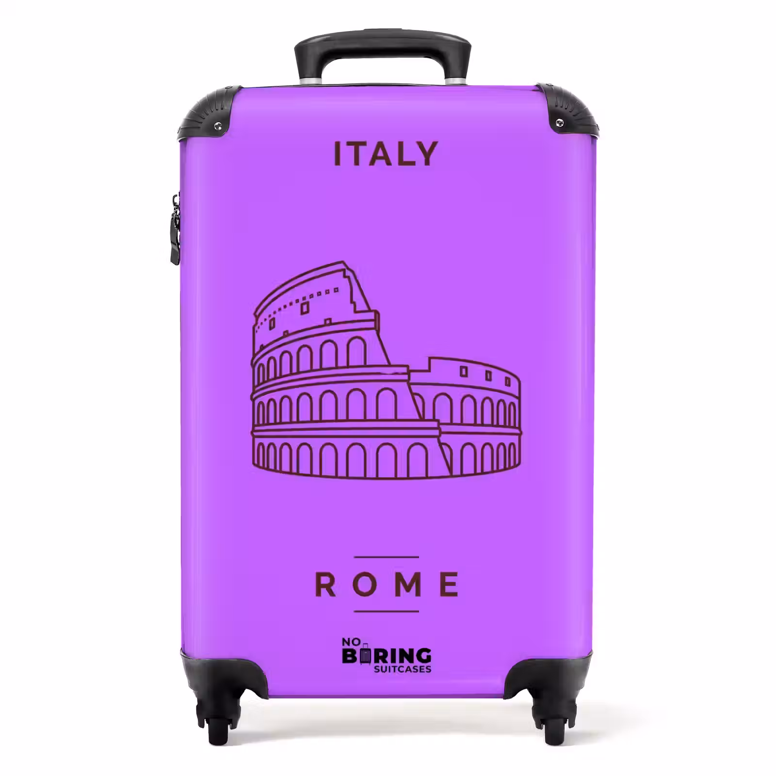 Suitcase - Architecture - Colosseum - Rome - Minimalist - Purple — 1