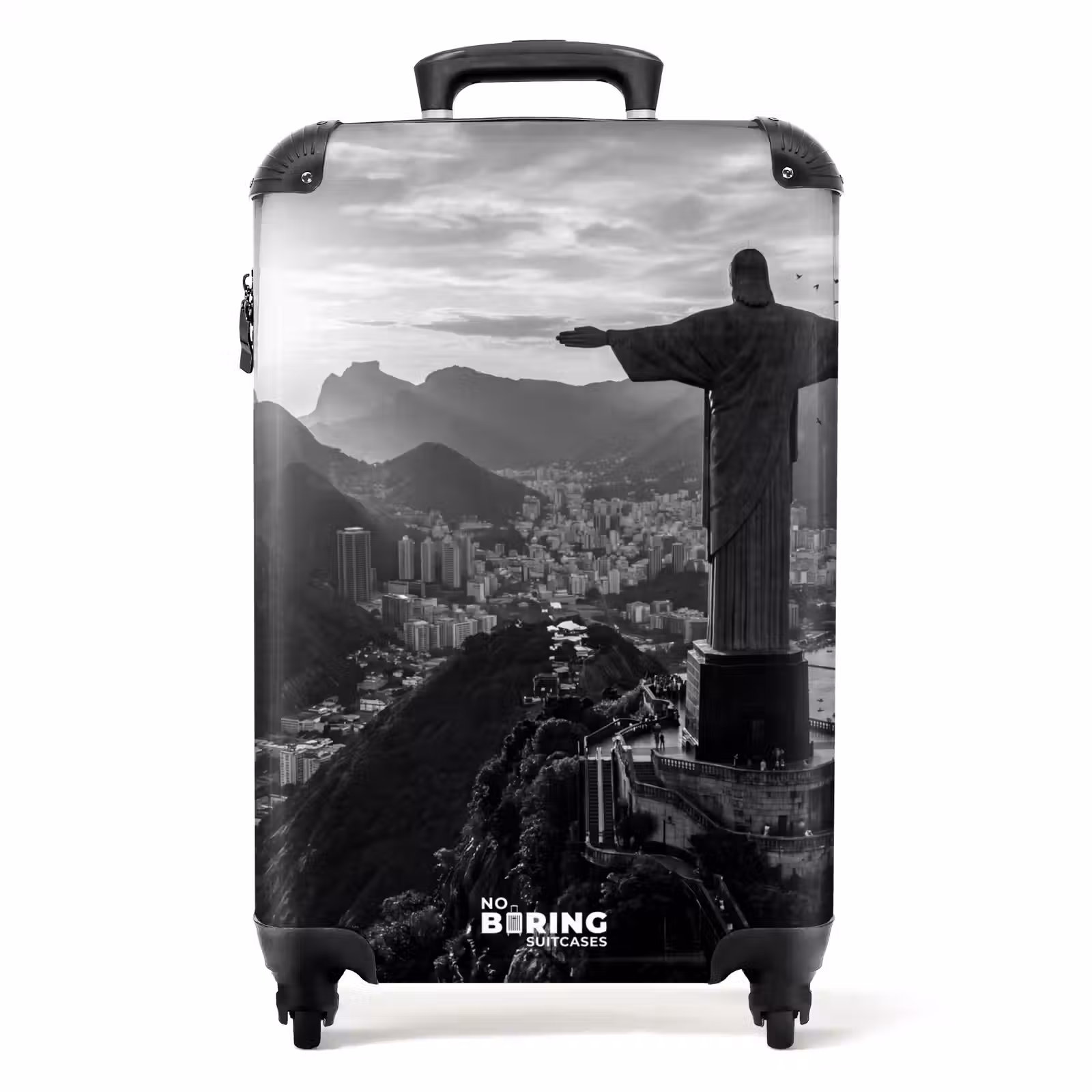 Suitcase - Monument - Cityscape - Landscape - Black - White — 1