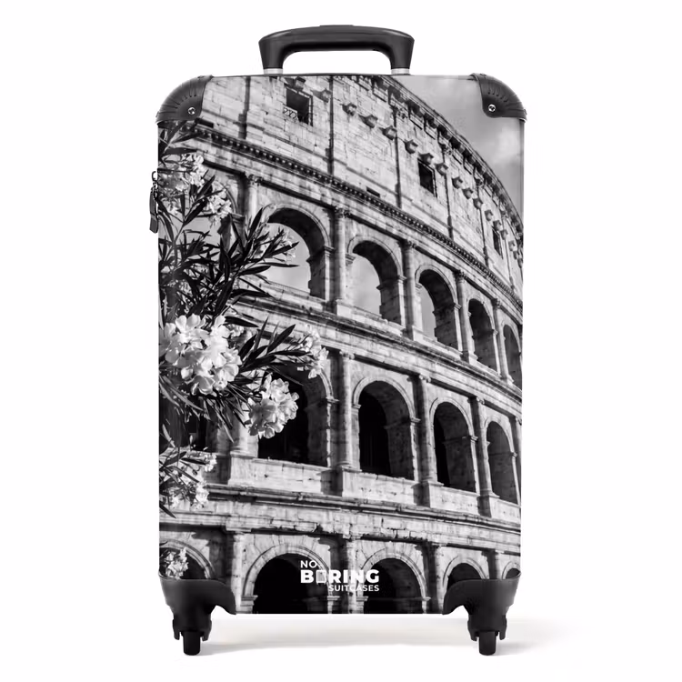 Suitcase - Architecture - Colosseum - Rome - Historical - Black and White — 1