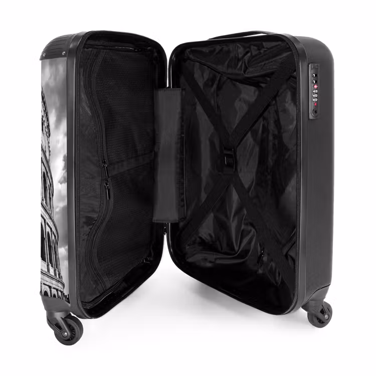 Suitcase - Architecture - Colosseum - Rome - Historical - Black and White — 3