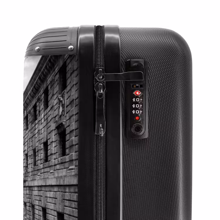 Suitcase - Boat - Waterway - City - Black - White - Architecture — 5
