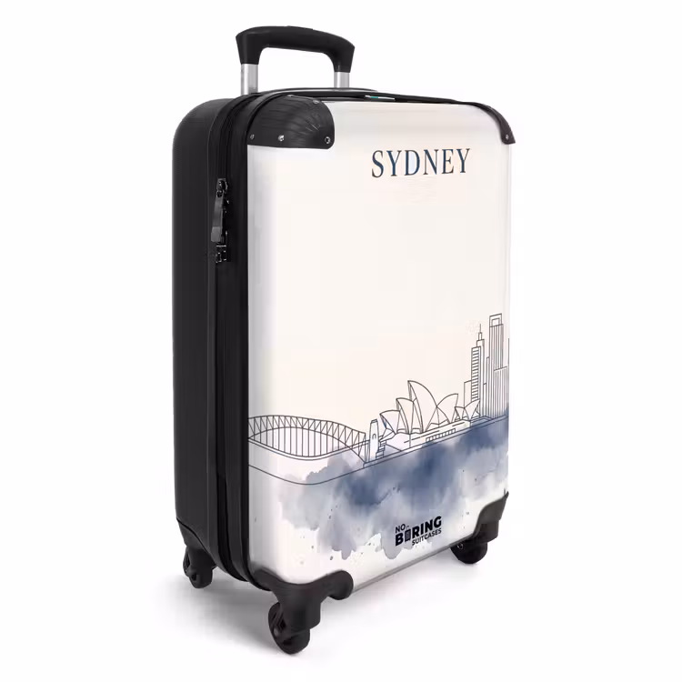 Suitcase - City - Skyline - Architecture - Minimalist - Blue — 4