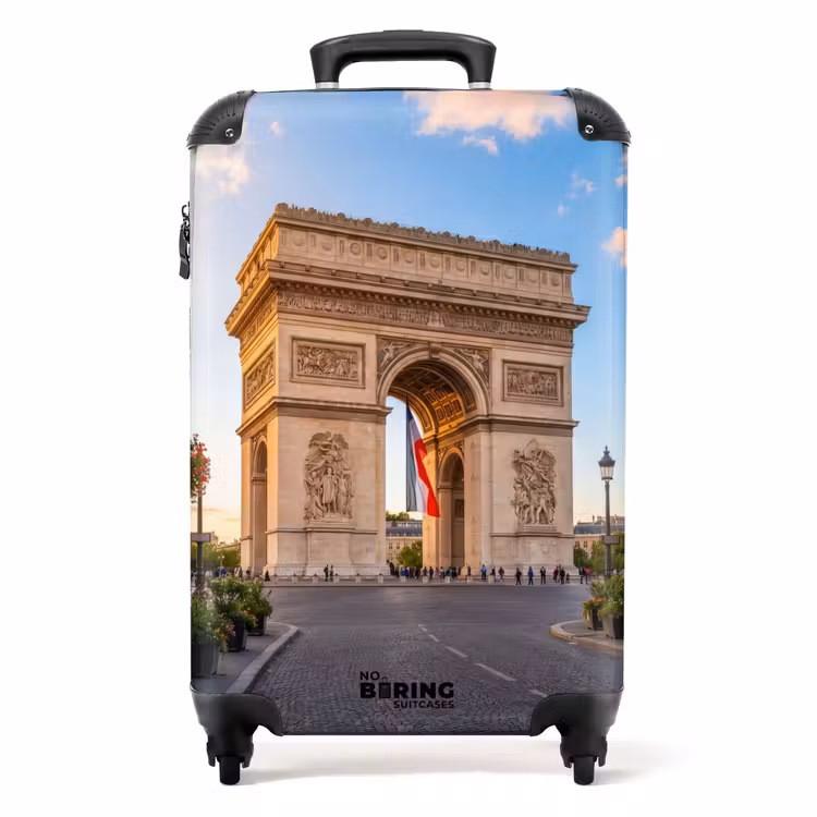 Suitcase - Monument - Paris - Sunset - Architecture - Gold — 1