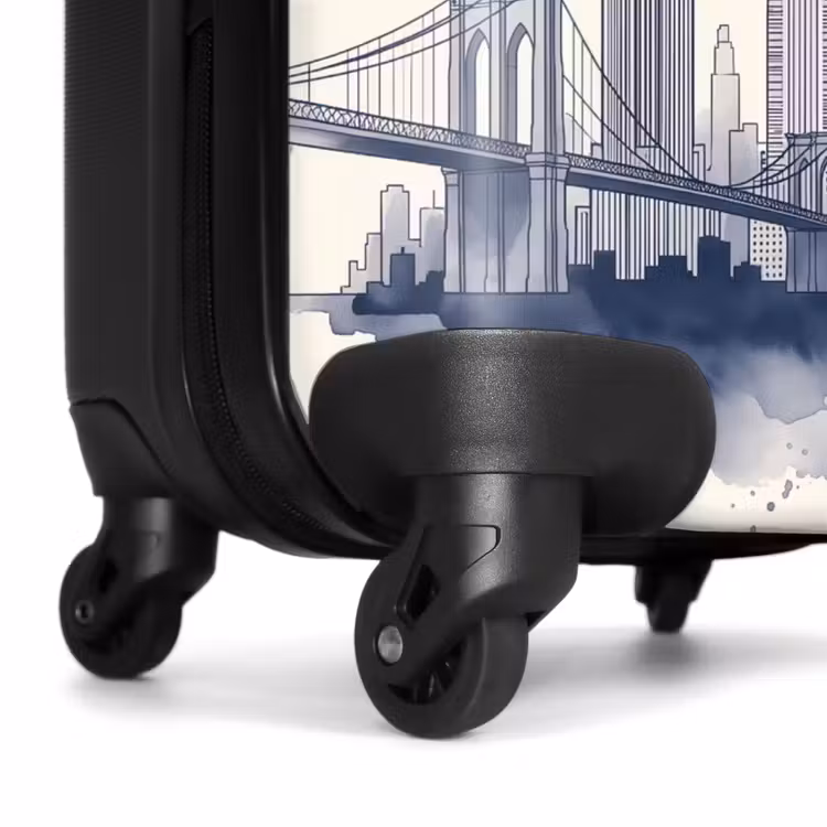 Suitcase - New York - Statue of Liberty - Skyline - Illustration - Blue — 6