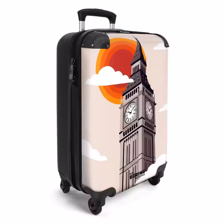 Suitcase - Tower - Clock - London - Architecture - Retro — 4