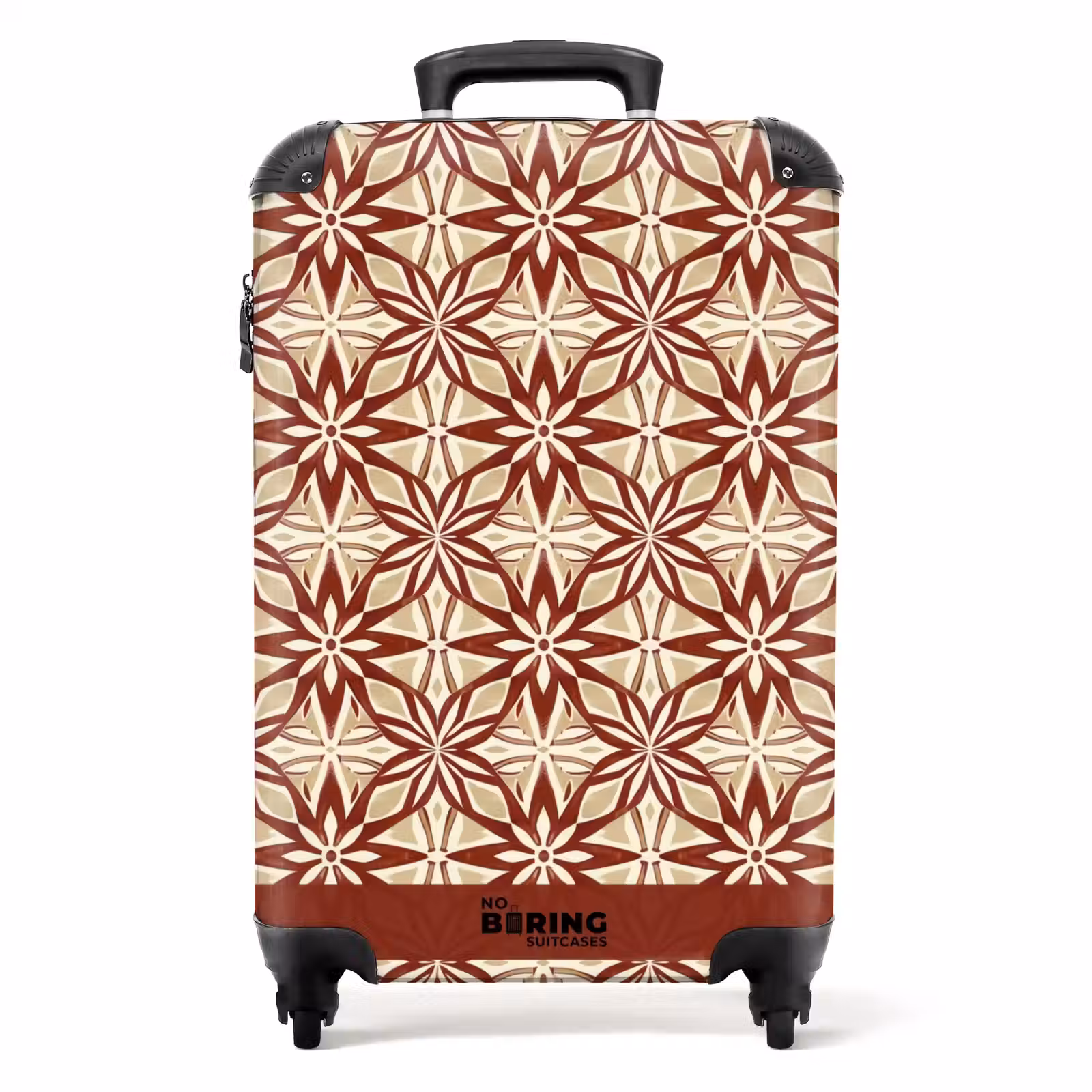 Suitcase - Bordeaux Red - Geometric - Tile - Pattern — 1