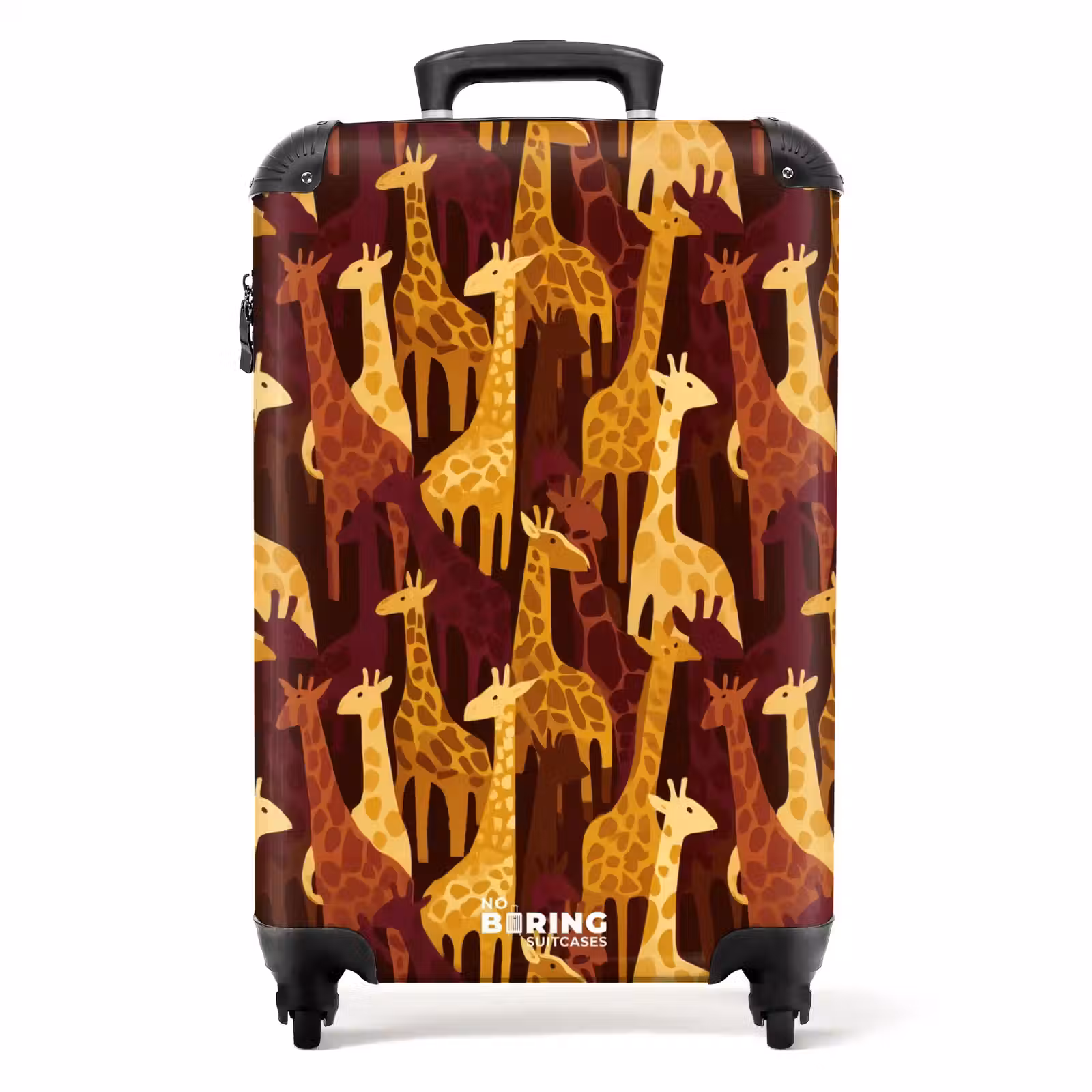 Suitcase - Brown - Giraffes - Safari - Pattern — 1