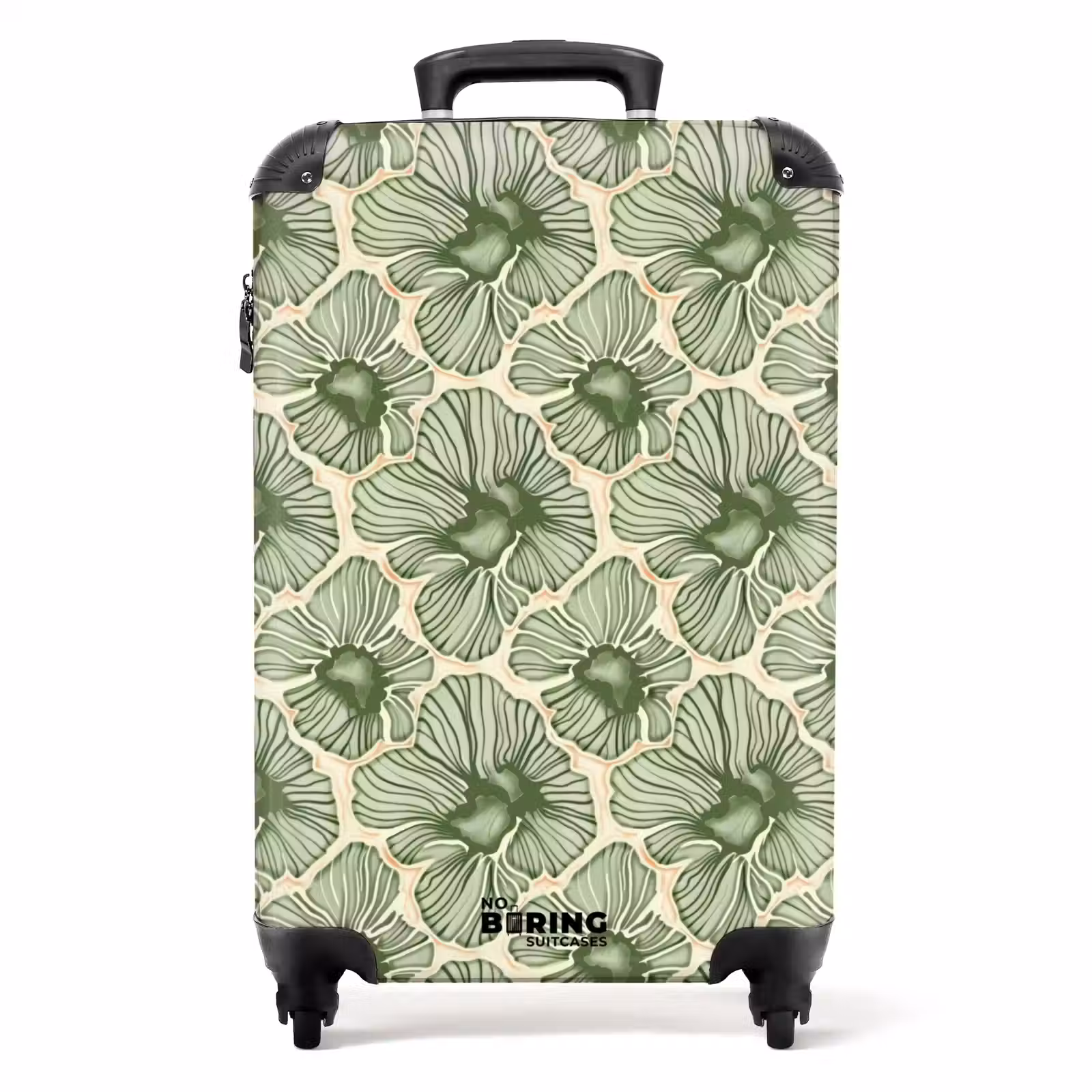 Suitcase - Green - Botanical - Flowers - Organic - Pattern — 1
