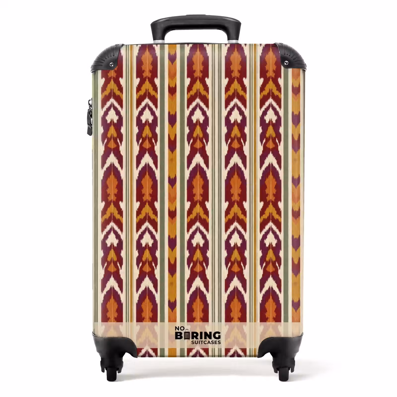 Suitcase - Ikat - Bordeaux Red - Ethnic - Pattern — 1