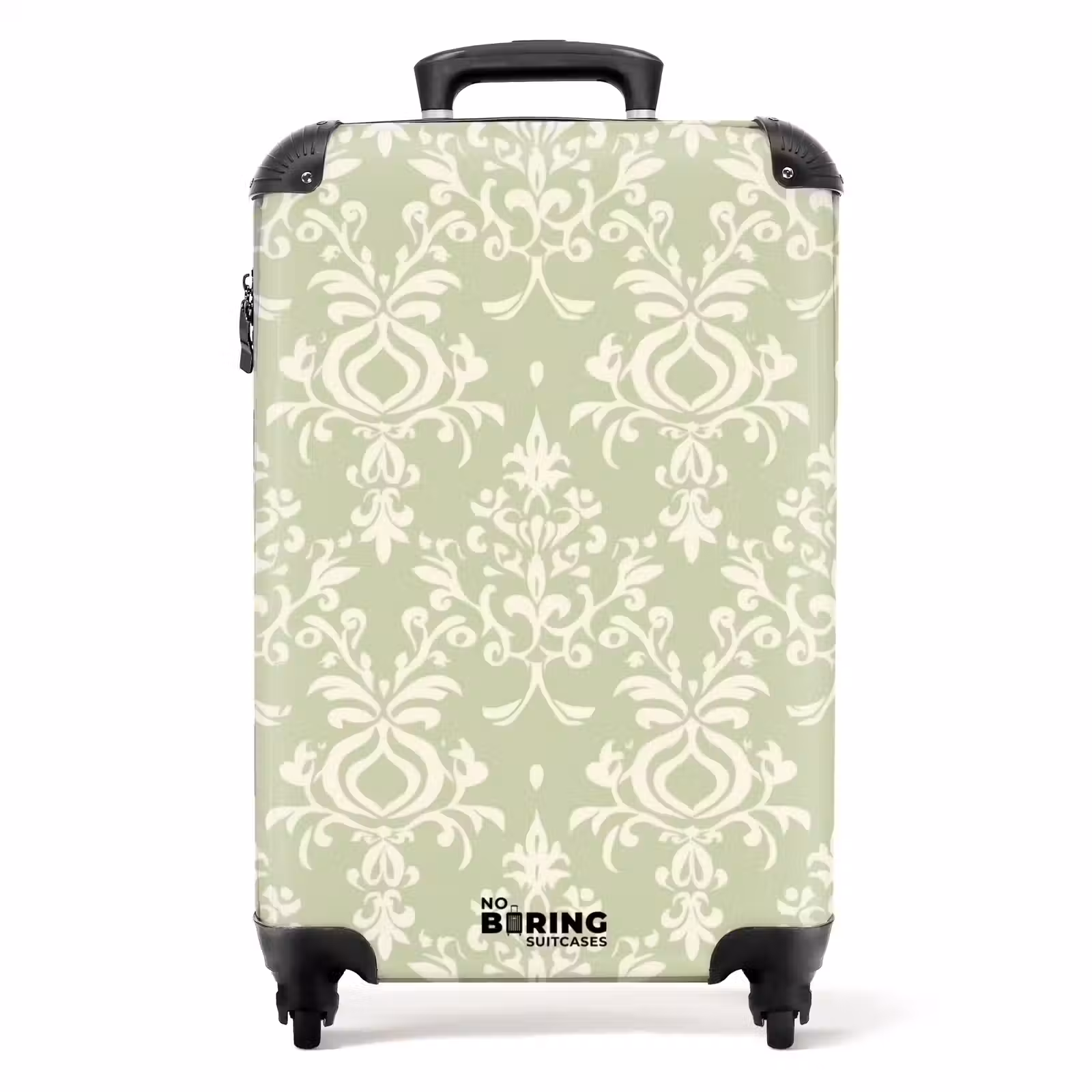 Suitcase - Salvia Green - Baroque - Damask - Ornament - Pattern — 1