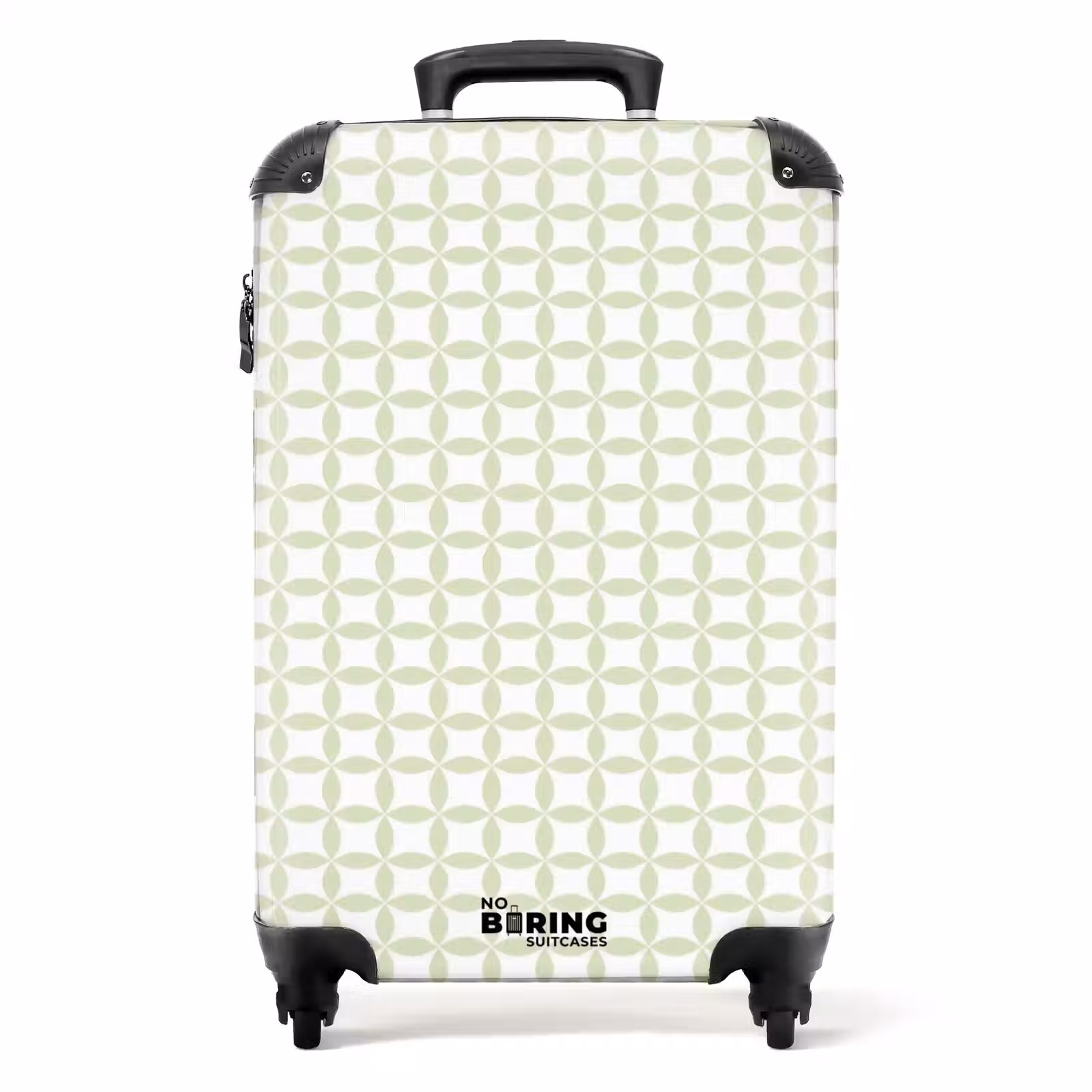 Suitcase - Salvia Green - Geometric - Circles - Pattern — 1