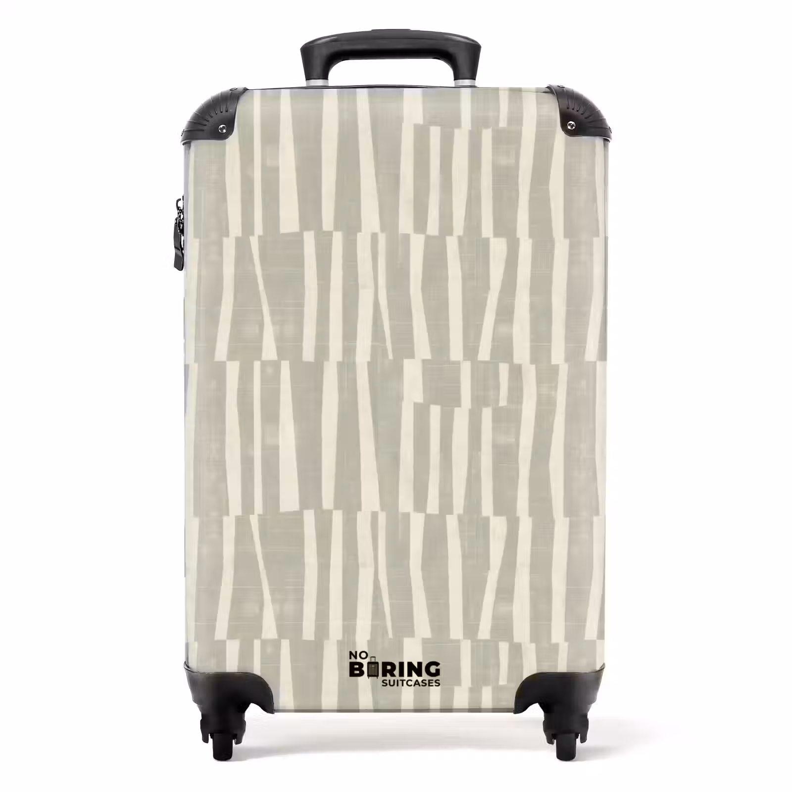 Suitcase - Salvia Green - Stripes - Geometric - Texture - Pattern — 1