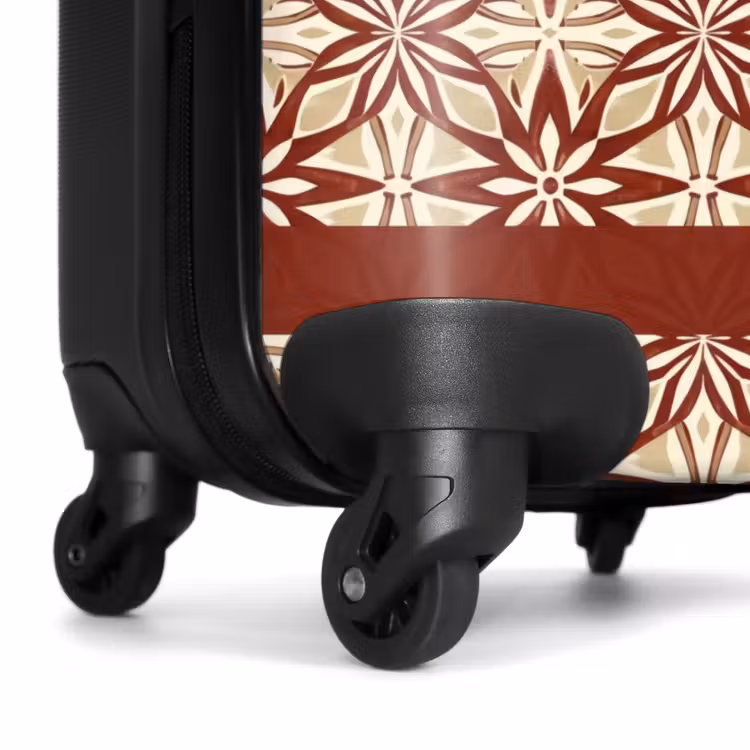 Suitcase - Bordeaux Red - Geometric - Tile - Pattern — 6