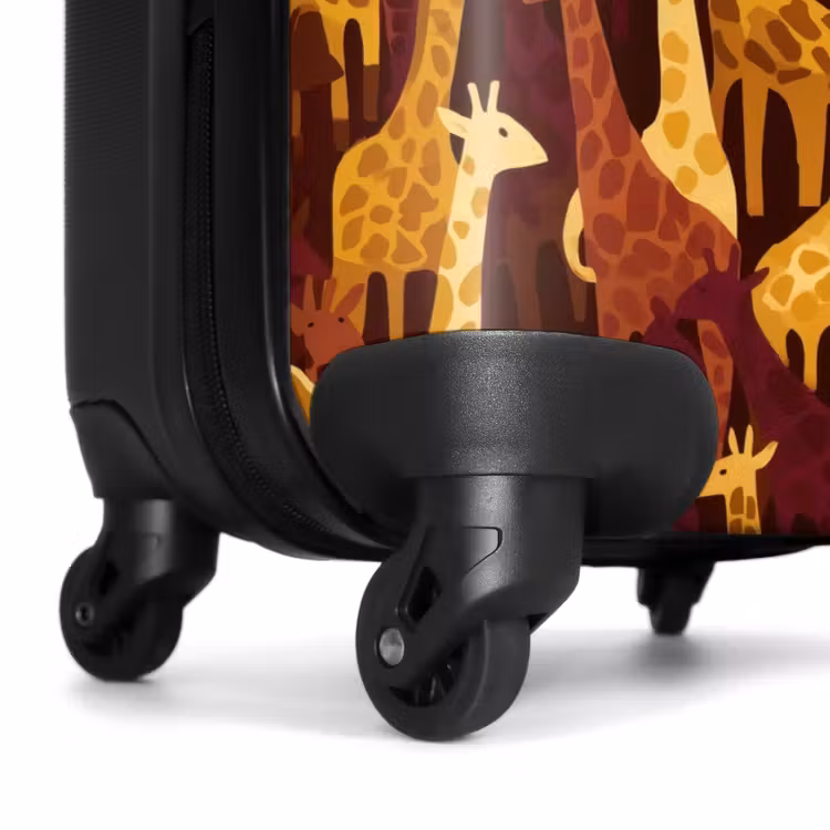 Suitcase - Brown - Giraffes - Safari - Pattern — 6
