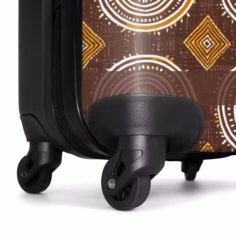 Suitcase - Chocolate Brown - Ethnic - Tribal - Circles - Pattern — 6
