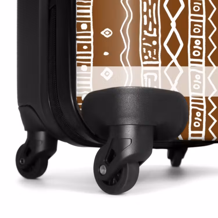 Suitcase - Chocolate Brown - Ethnic - Tribal - Pattern — 6
