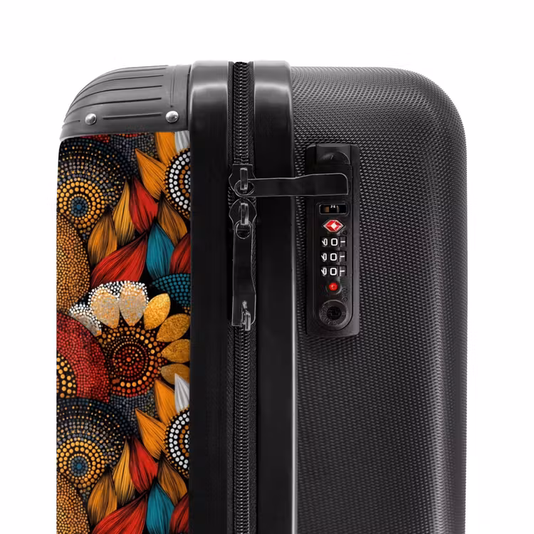 Suitcase - Colorful - Aboriginal - Dot Painting - Botanical - Pattern — 5