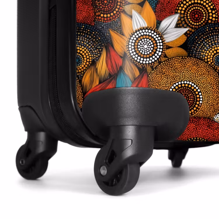 Suitcase - Colorful - Aboriginal - Dot Painting - Botanical - Pattern — 6