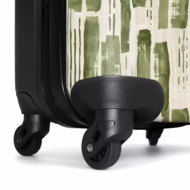 Suitcase - Green - Abstract - Brushstrokes - Linen - Pattern — 6