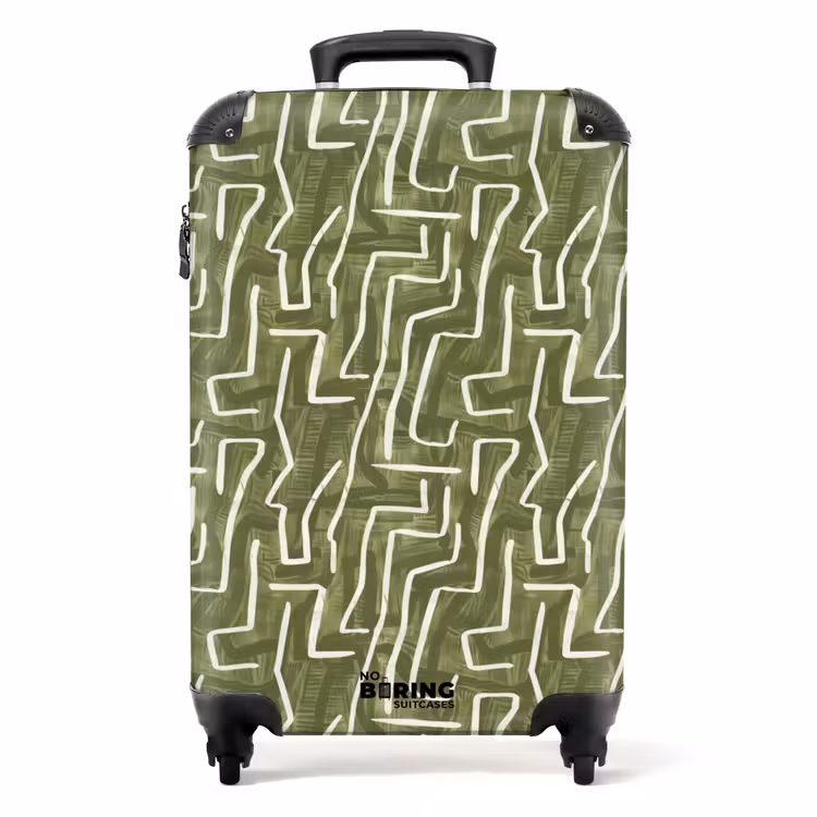 Suitcase - Green - Abstract - Brushstrokes - Pattern — 1
