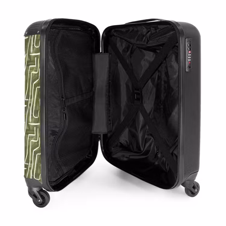 Suitcase - Green - Abstract - Brushstrokes - Pattern — 3