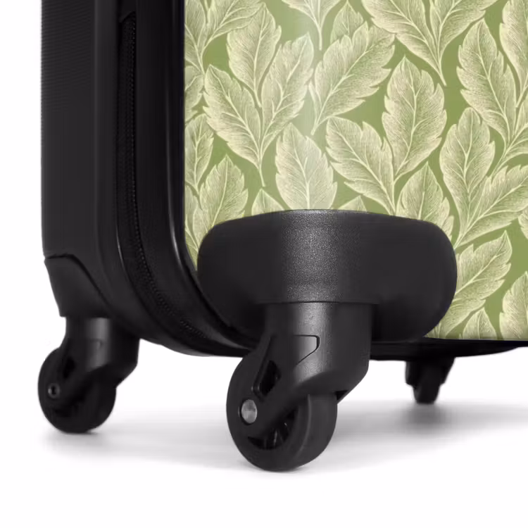 Suitcase - Green - Botanical - Leaves - Vintage - Pattern — 6