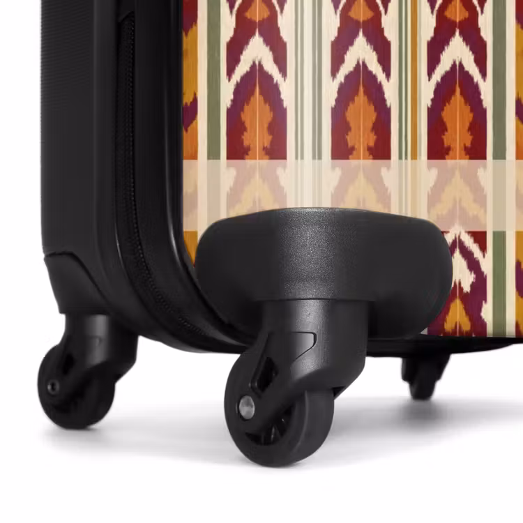 Suitcase - Ikat - Bordeaux Red - Ethnic - Pattern — 6