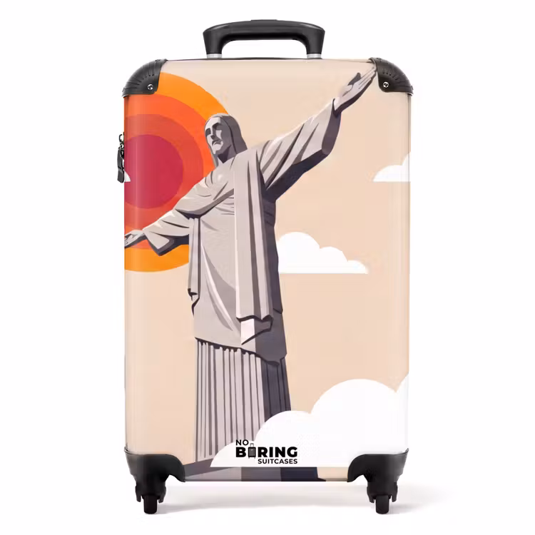 Suitcase - Monument - City - Sunset - Minimalist - Orange — 1