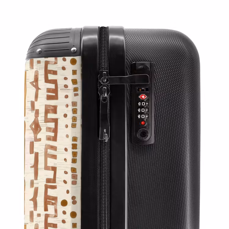 Suitcase - Ochre Yellow - Ethnic - Handcrafted - Pattern — 5