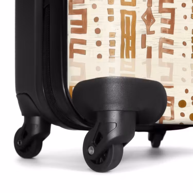 Suitcase - Ochre Yellow - Ethnic - Handcrafted - Pattern — 6