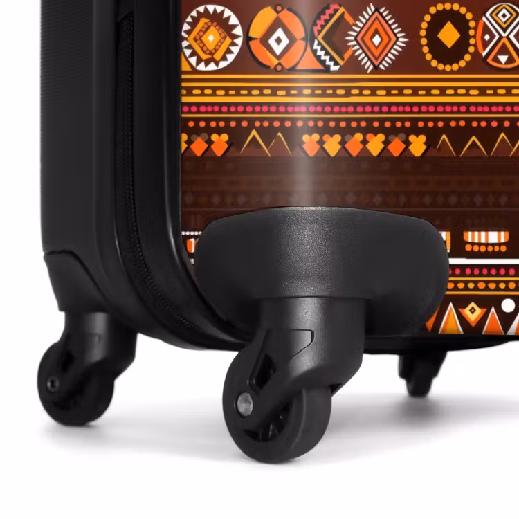 Suitcase - Orange - Ethnic - Tribal - Geometric - Pattern — 6