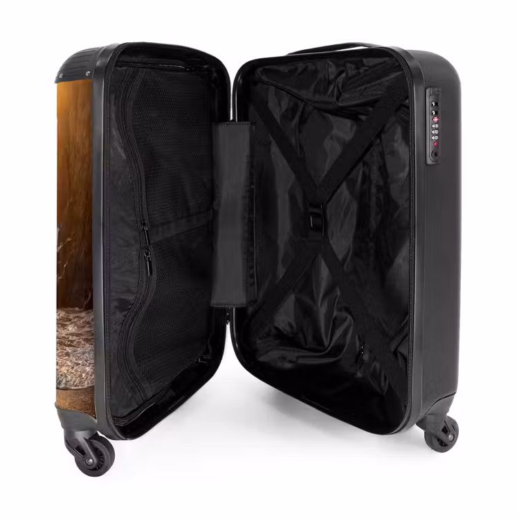 Suitcase - People - Ocean - Sunset - Coast - Gold — 3