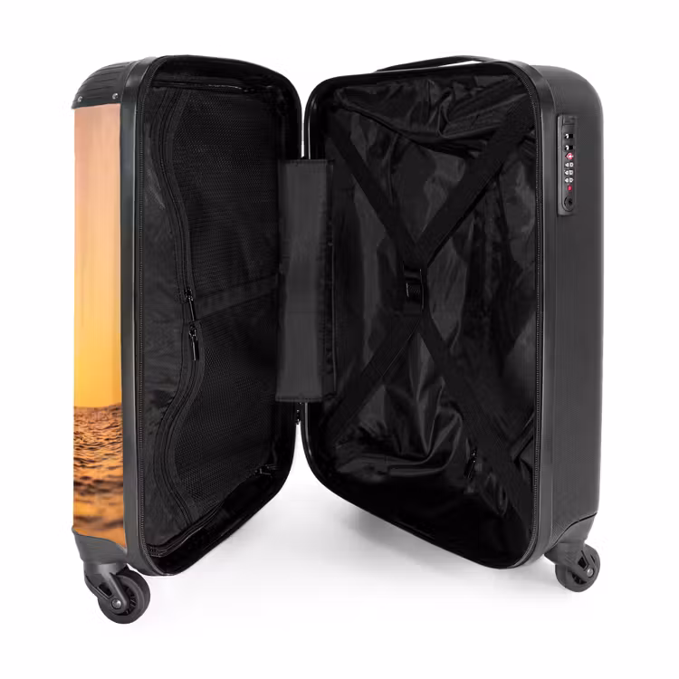Suitcase - Person - Surfing - Sunset - Sea - Orange — 3