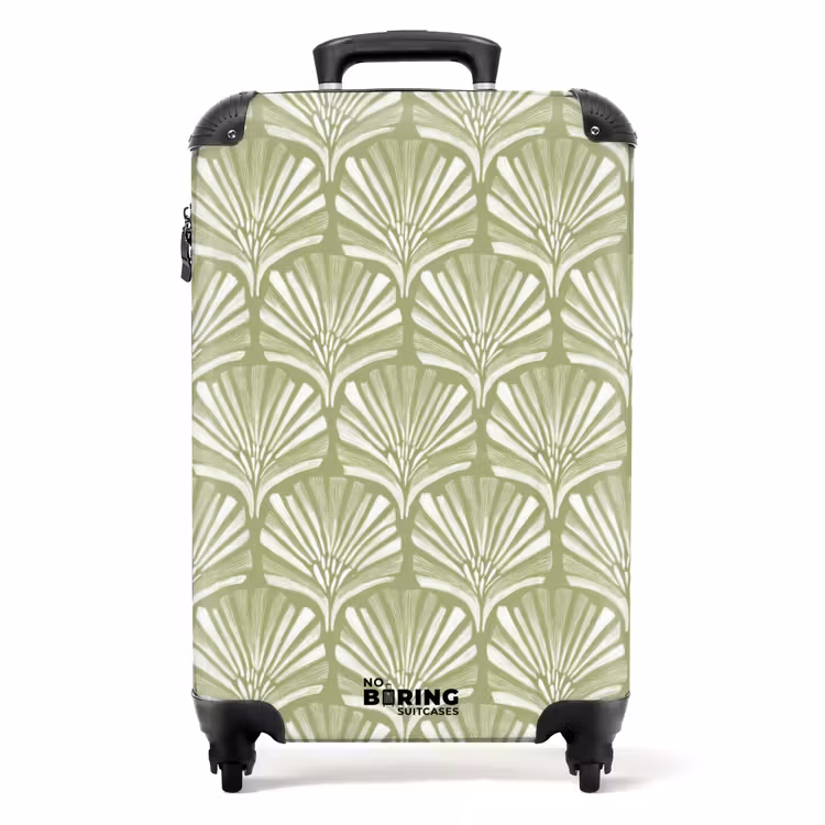 Suitcase - Salvia - Ginkgo Biloba - Fan - Pattern — 1