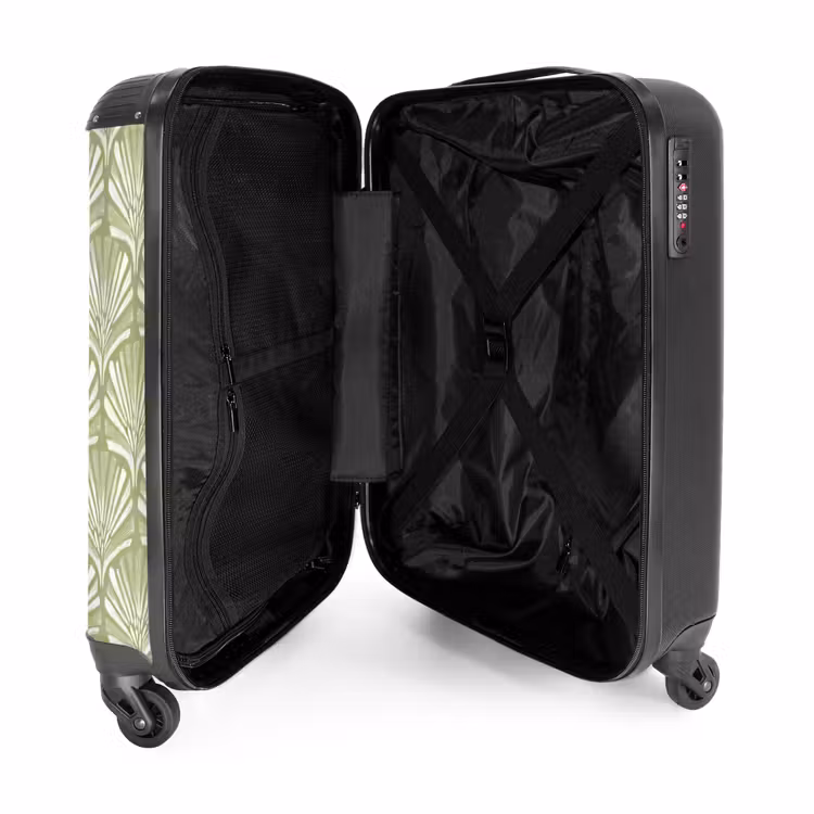 Suitcase - Salvia - Ginkgo Biloba - Fan - Pattern — 3
