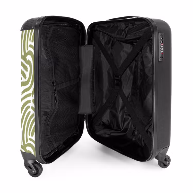 Suitcase - Salvia Green - Abstract - Arches - Hand-drawn - Pattern — 3
