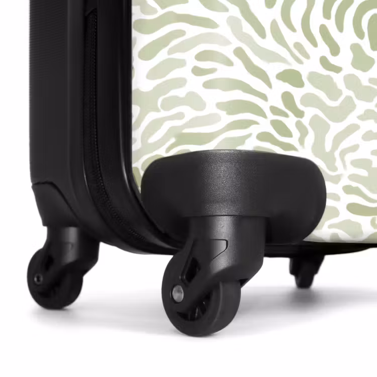 Suitcase - Salvia Green - Abstract - Organic - Coral - Pattern — 6