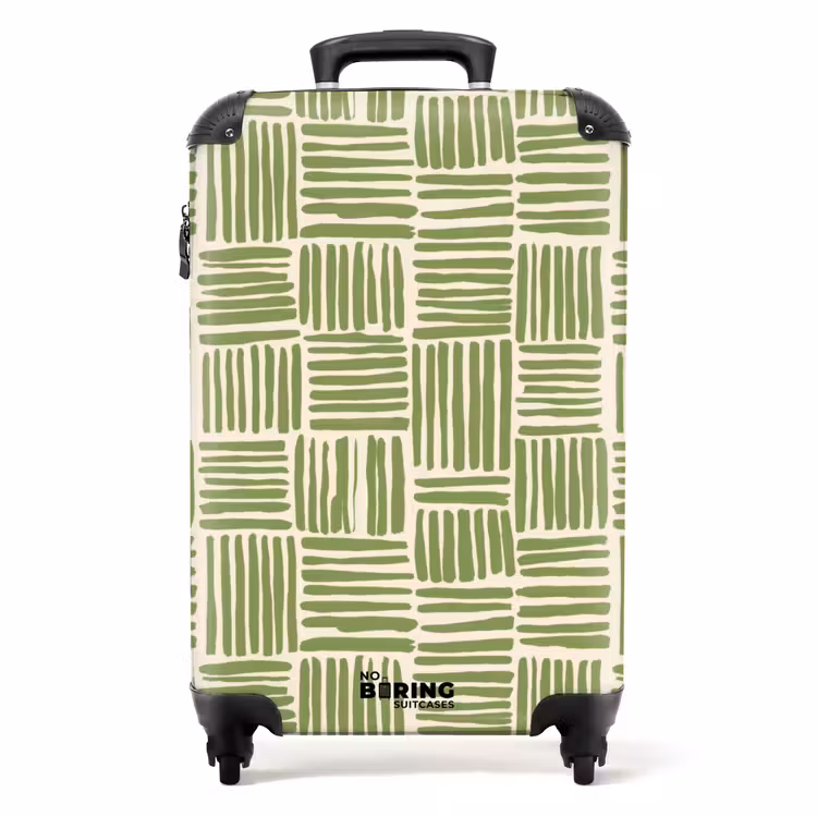 Suitcase - Salvia Green - Blocks - Hand-drawn - Pattern — 1