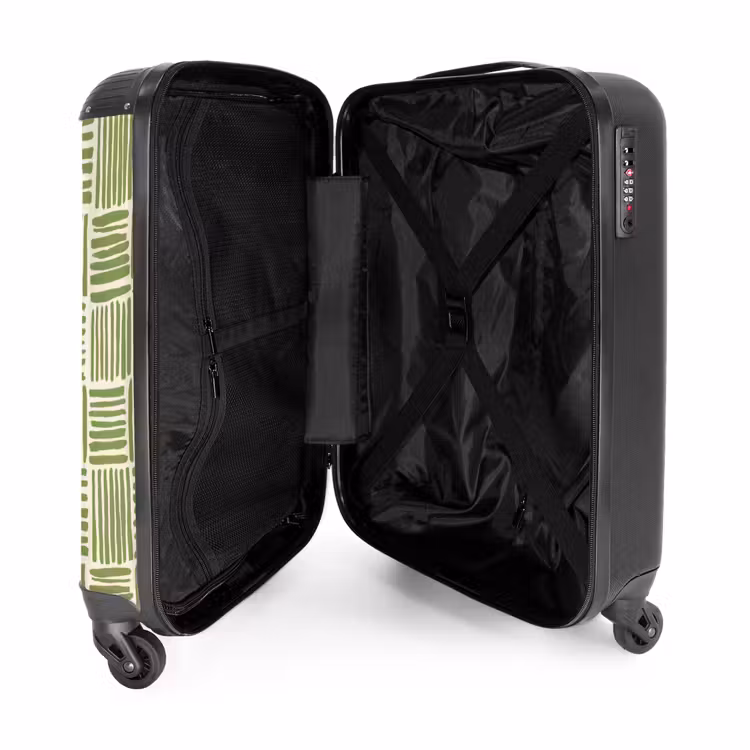 Suitcase - Salvia Green - Blocks - Hand-drawn - Pattern — 3
