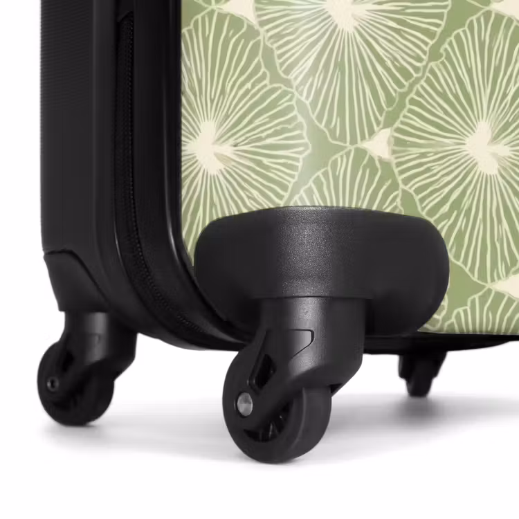 Suitcase - Salvia Green - Botanical - Diamonds - Organic - Pattern — 6