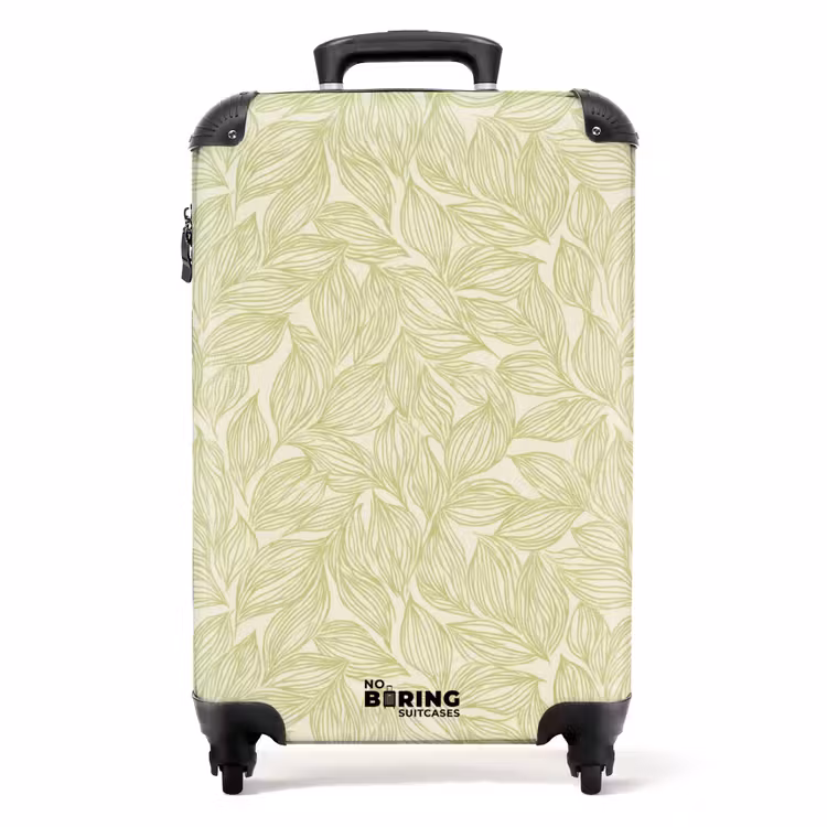 Suitcase - Salvia Green - Botanical - Leaves - Hand-drawn - Pattern — 1