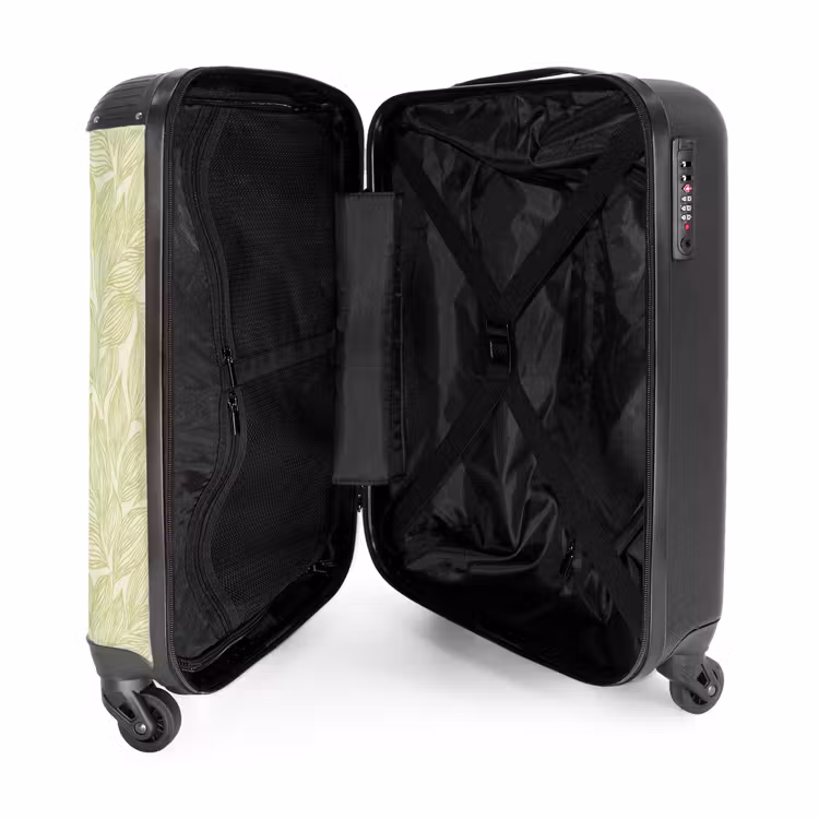 Suitcase - Salvia Green - Botanical - Leaves - Hand-drawn - Pattern — 3