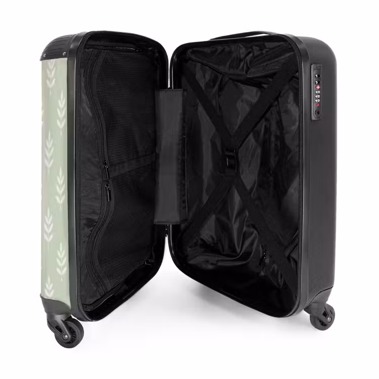 Suitcase - Salvia Green - Botanical - Twigs - Minimalist - Pattern — 3