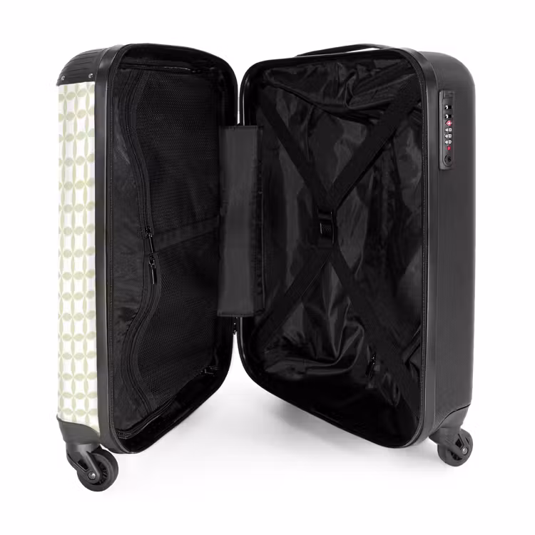 Suitcase - Salvia Green - Geometric - Circles - Pattern — 3