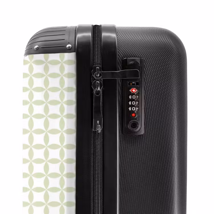 Suitcase - Salvia Green - Geometric - Circles - Pattern — 5