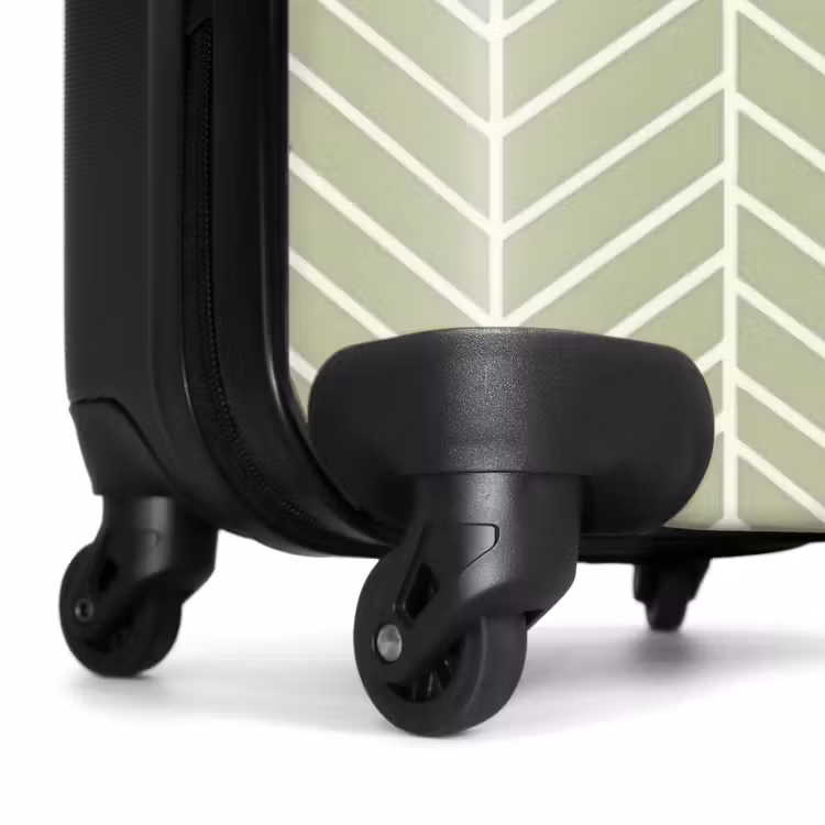Suitcase - Salvia Green - Herringbone - Geometric - Pattern — 6