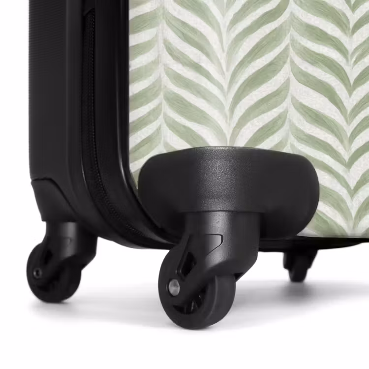 Suitcase - Salvia Green - Herringbone - Organic - Brush Strokes - Pattern — 6