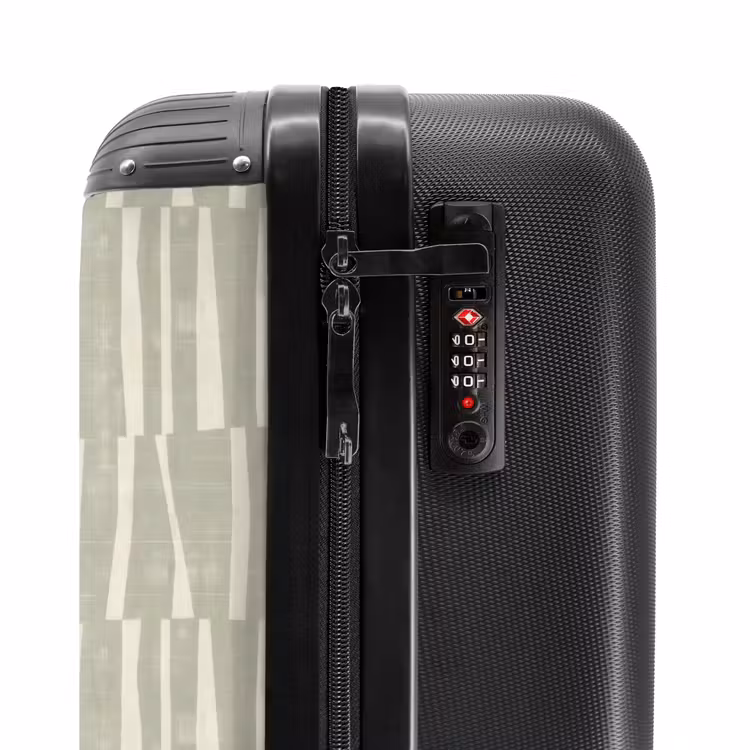 Suitcase - Salvia Green - Stripes - Geometric - Texture - Pattern — 5